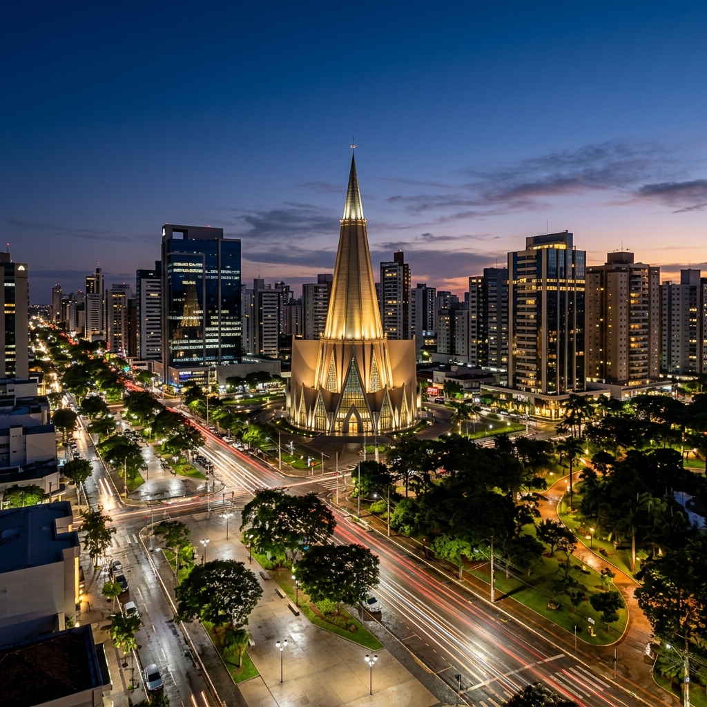 Sede em Maringá - Catedral e Skyline